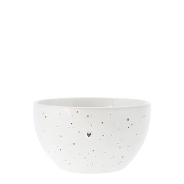 Bastion Collections Bowl Little Dots Keramik weiß karamell D13cm RJ/BO 034 BC Keramikgeschirr Müslischale im Sale